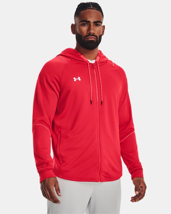 Men's UA Drive Warm-Up Full-Zip Jacket, Red, pdpMainDesktop image number 0